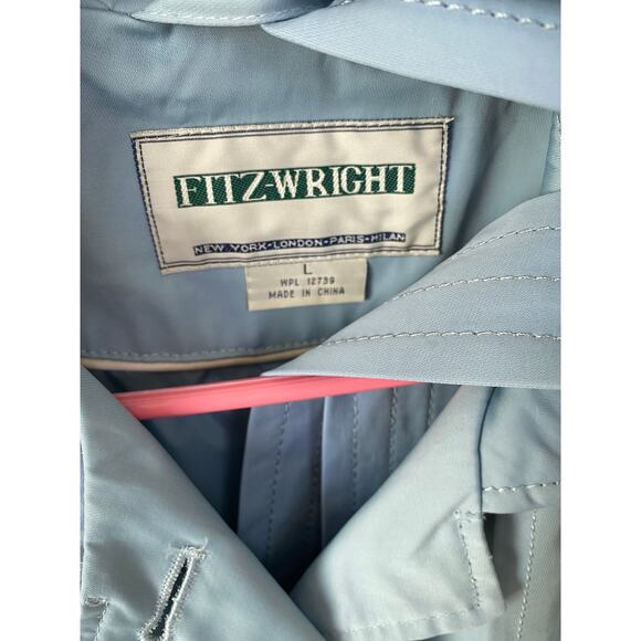 Vintage Fitz-Wright Light Blue Trench Coat | Rare NWT 60s Retro Boho Style - Picture 6 of 9